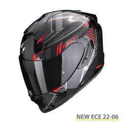 SCORPION EXO-1400 EVO AIR SHELL NERO LUCIDO-ROSSO