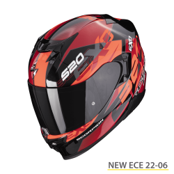 SCORPION EXO-520 EVO AIR COVER NERO LUCIDO-ROSSO