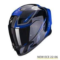 SCORPION EXO-R1 EVO AIR GAZ NERO LUCIDO-BLU