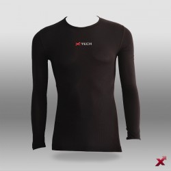 MAGLIA MANICHE LUNGHE MICROFORATA AIR TECH NERA