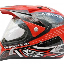 WULFSPORT PRIMA SPEED DOPPIA VISIERA ROSSO