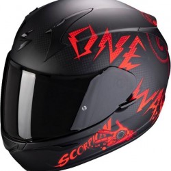 SCORPION EXO-390 ONEWAY NERO-OPACO ROSSO