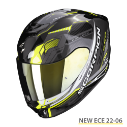 SCORPION EXO-391 HAUT NERO-ARGENTO-GIALLO NEON