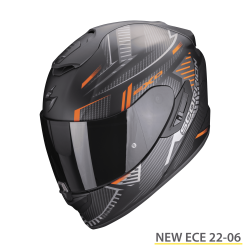 SCORPION EXO-1400 EVO AIR SHELL NERO OPACO-ARANCIO