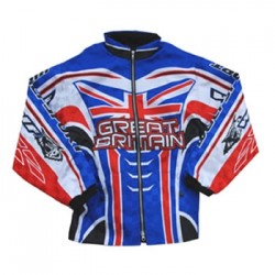 WULFSPORT GIACCA GB RIDE BLU-BANDIERA INGLESE