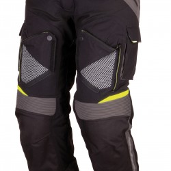 MODEKA PANTALONE TOURING PANAMERICANA NERO-GIALLO FLUO