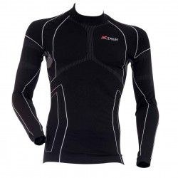 X-TECH MAGLIA RACE 3 MANICHE LUNGHE GIROCOLLO NERA